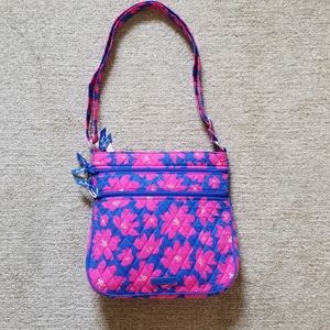 Vera Bradley Crossbody Purse Blue and Pink